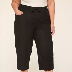 NWOT Lane Bryant Slub Pull-On Crop Pant